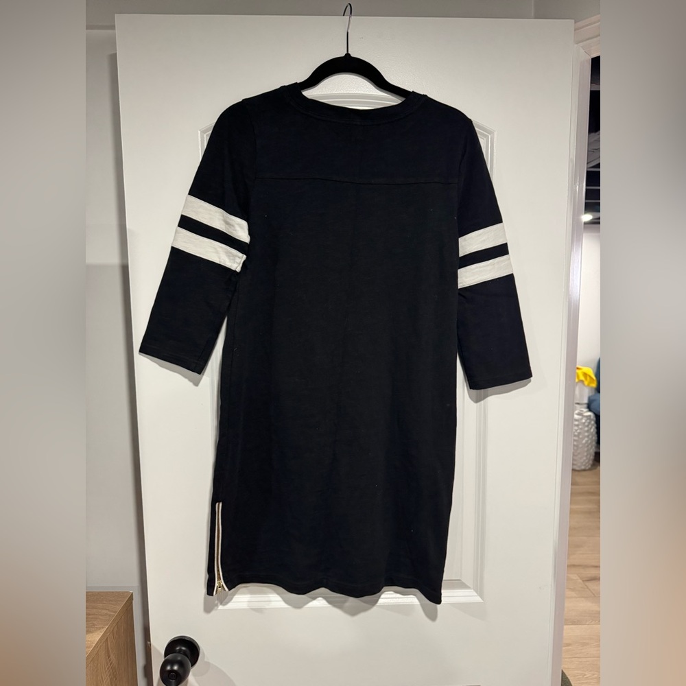 J. Crew 100% cotton t-shirt black dress size XS